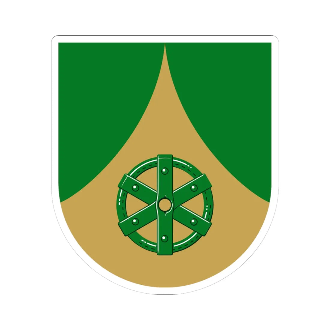 Uurainen.vaakuna (Finland) (Coat of Arms) STICKER Vinyl Kiss-Cut Decal 3 Inch White - The Sticker Space