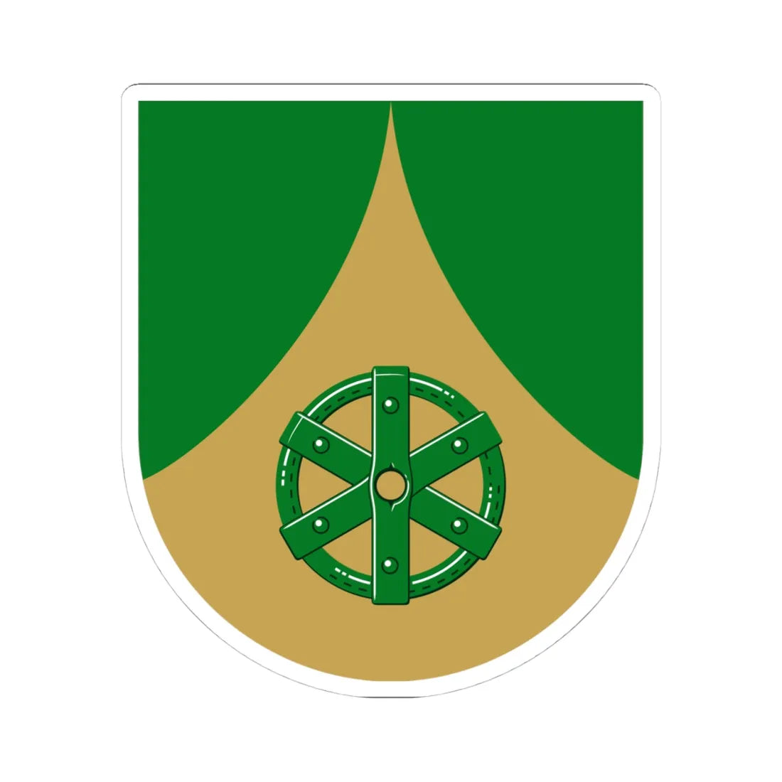 Uurainen.vaakuna (Finland) (Coat of Arms) STICKER Vinyl Kiss-Cut Decal 4 Inch White - The Sticker Space