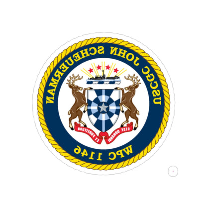 UUSCGC John Scheuerman WPC 1146 (U.S. Coast Guard) REVERSE PRINT Transparent STICKER-6 Inch-The Sticker Space