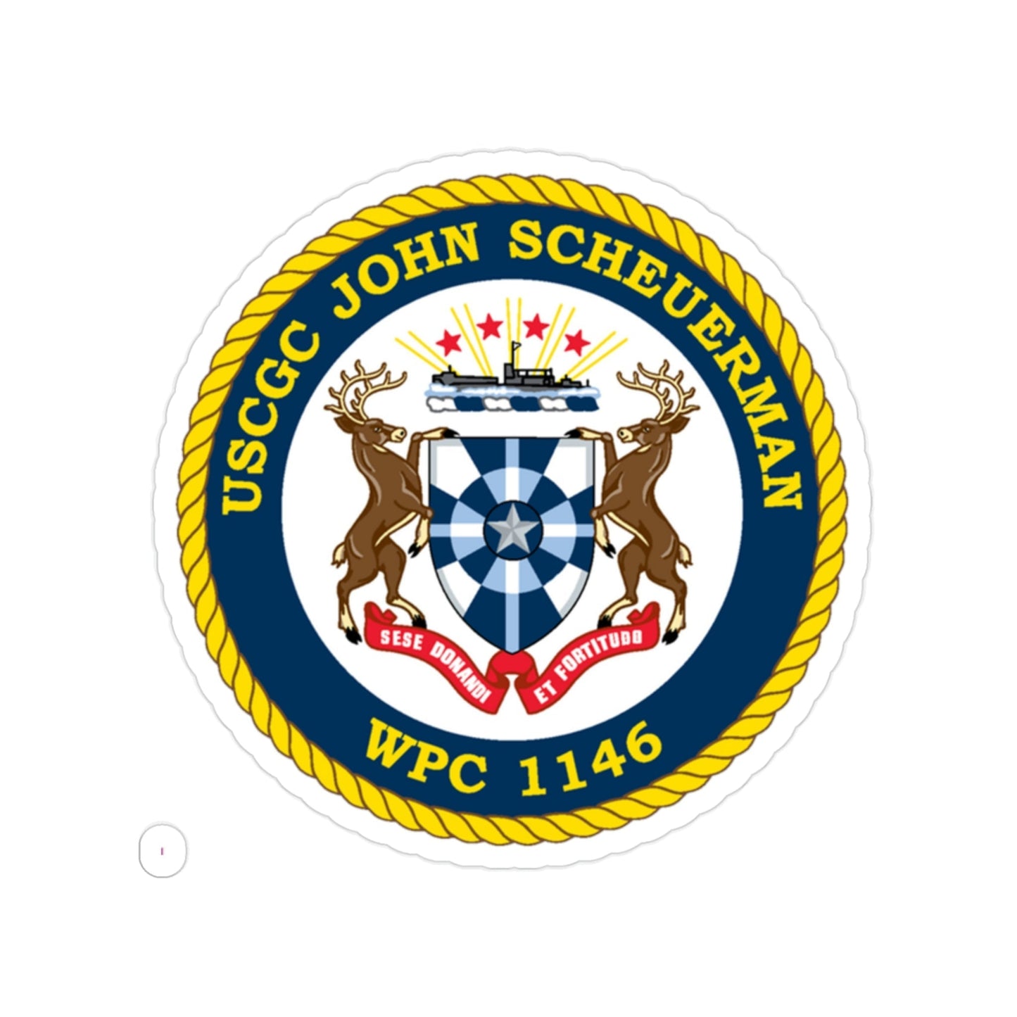 UUSCGC John Scheuerman WPC 1146 (U.S. Coast Guard) Transparent STICKER Die-Cut Vinyl Decal-2 Inch-The Sticker Space