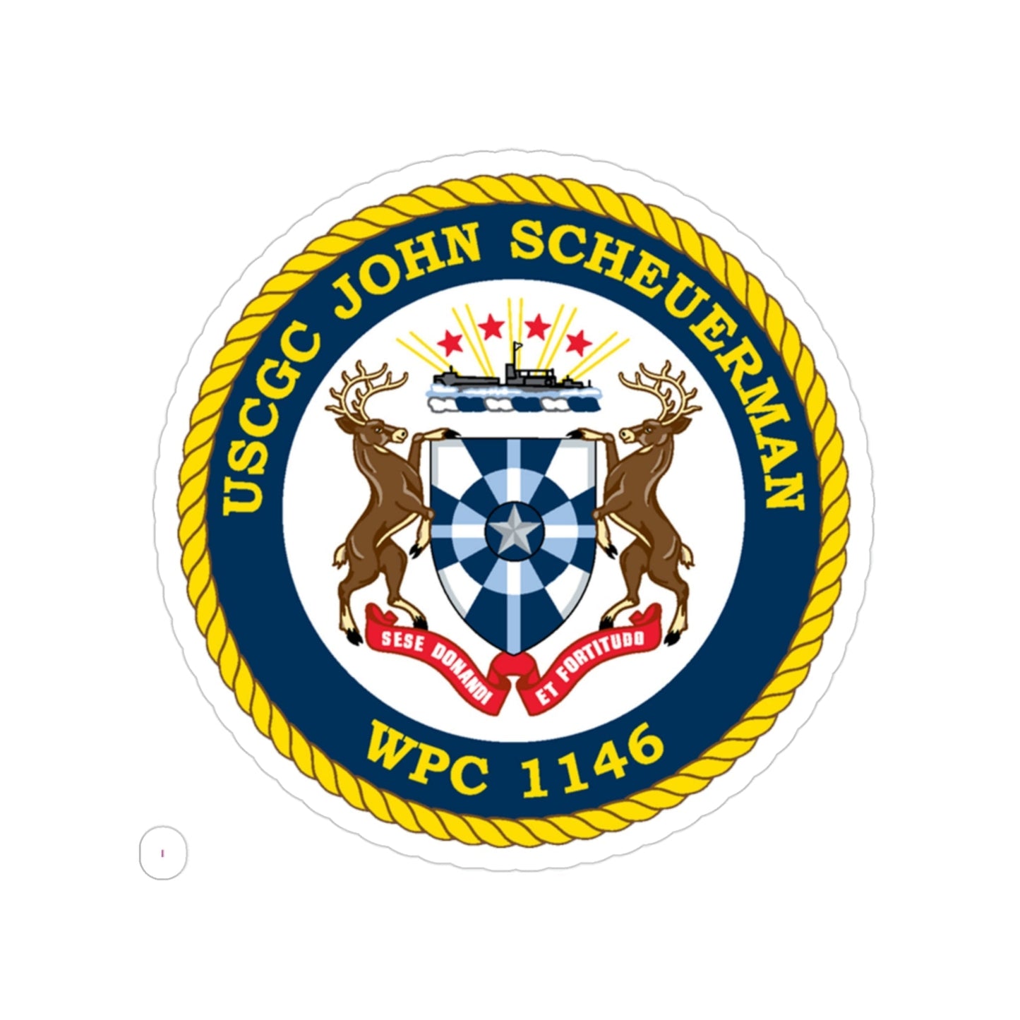 UUSCGC John Scheuerman WPC 1146 (U.S. Coast Guard) Transparent STICKER Die-Cut Vinyl Decal-3 Inch-The Sticker Space