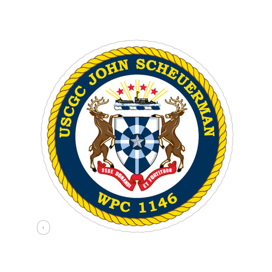 UUSCGC John Scheuerman WPC 1146 (U.S. Coast Guard) Transparent STICKER Die-Cut Vinyl Decal-6 Inch-The Sticker Space