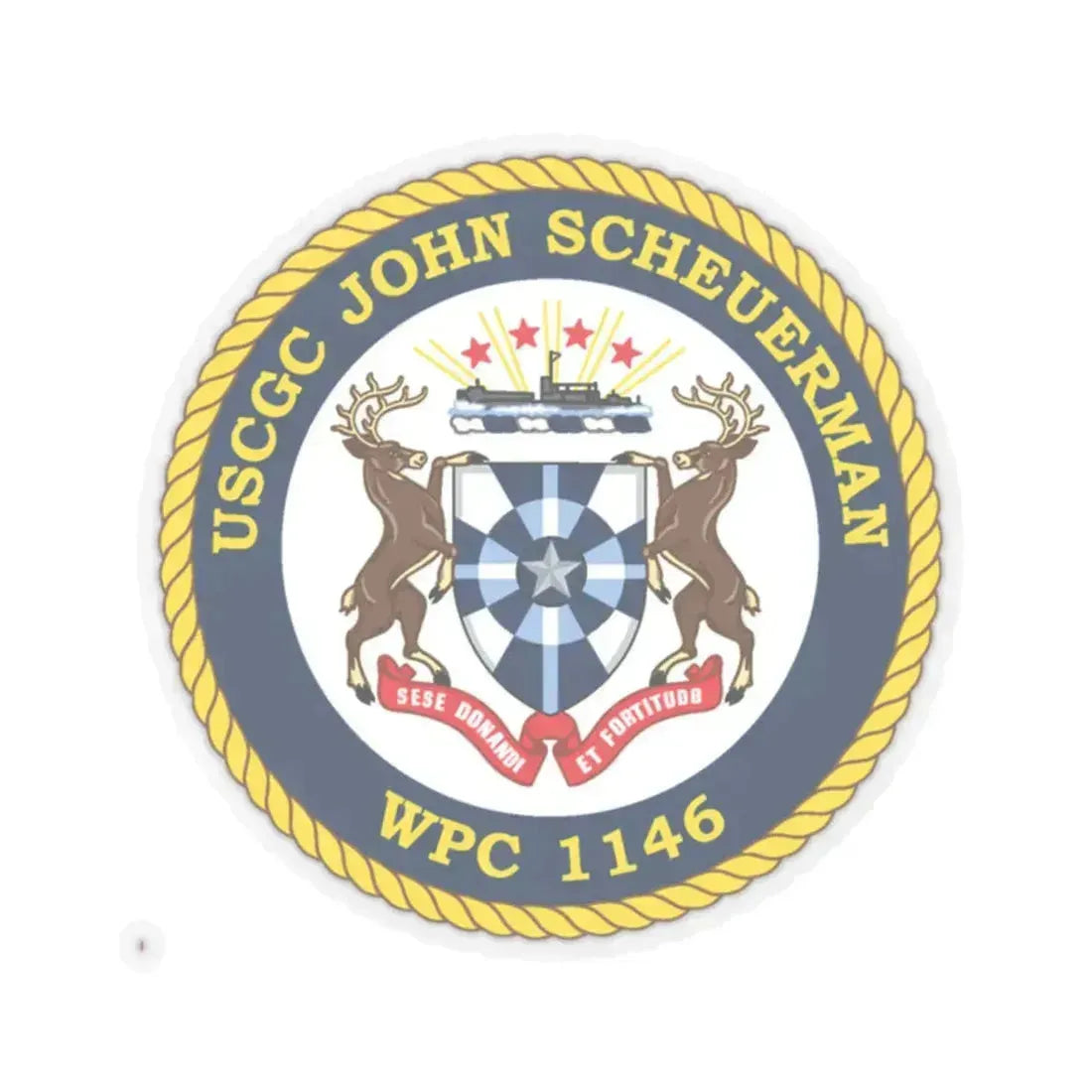 UUSCGC John Scheuerman WPC 1146 (U.S. Coast Guard) STICKER Vinyl Kiss-Cut Decal 2 Inch Transparent - The Sticker Space
