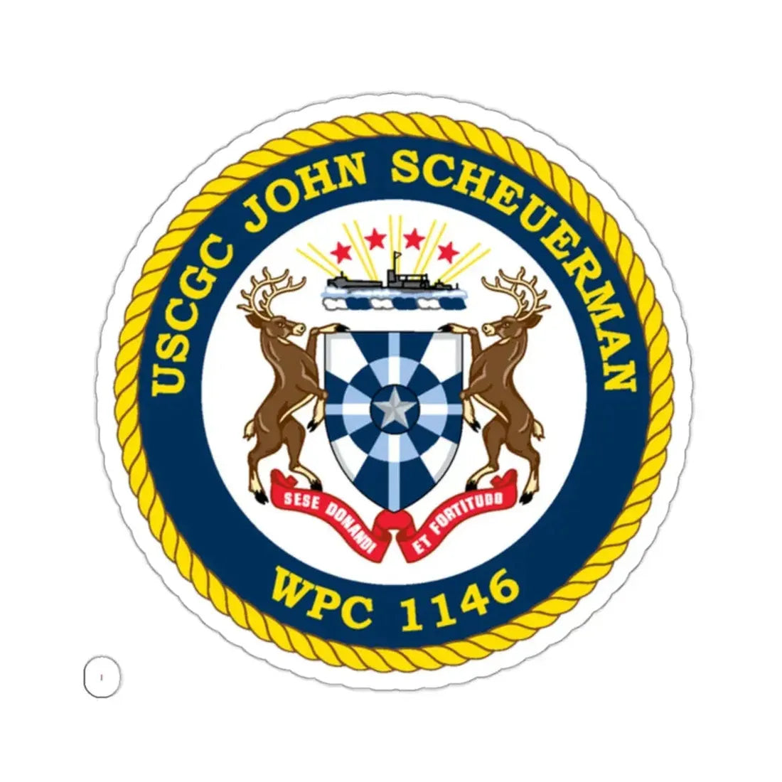 UUSCGC John Scheuerman WPC 1146 (U.S. Coast Guard) STICKER Vinyl Kiss-Cut Decal 2 Inch White - The Sticker Space