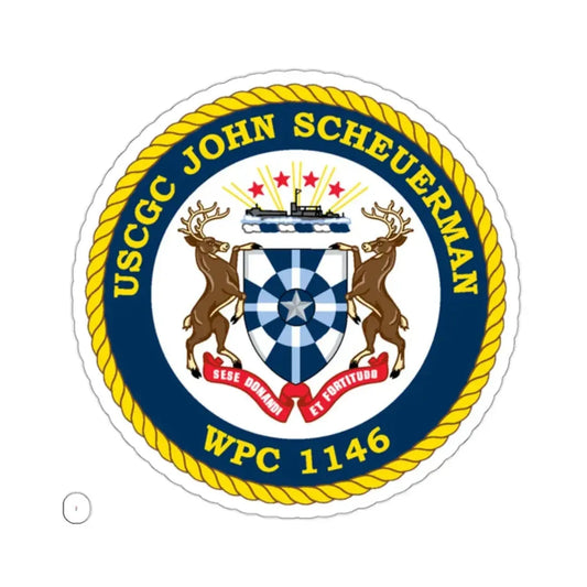 UUSCGC John Scheuerman WPC 1146 (U.S. Coast Guard) STICKER Vinyl Kiss-Cut Decal 2 Inch White - The Sticker Space