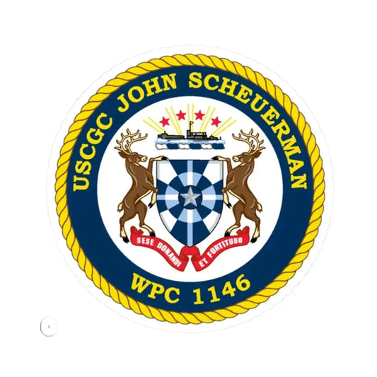 UUSCGC John Scheuerman WPC 1146 (U.S. Coast Guard) STICKER Vinyl Kiss-Cut Decal 2 Inch White - The Sticker Space