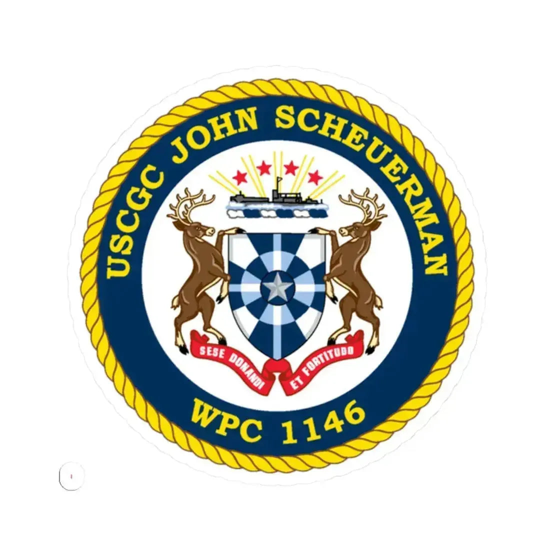 UUSCGC John Scheuerman WPC 1146 (U.S. Coast Guard) STICKER Vinyl Kiss-Cut Decal 2 Inch White - The Sticker Space