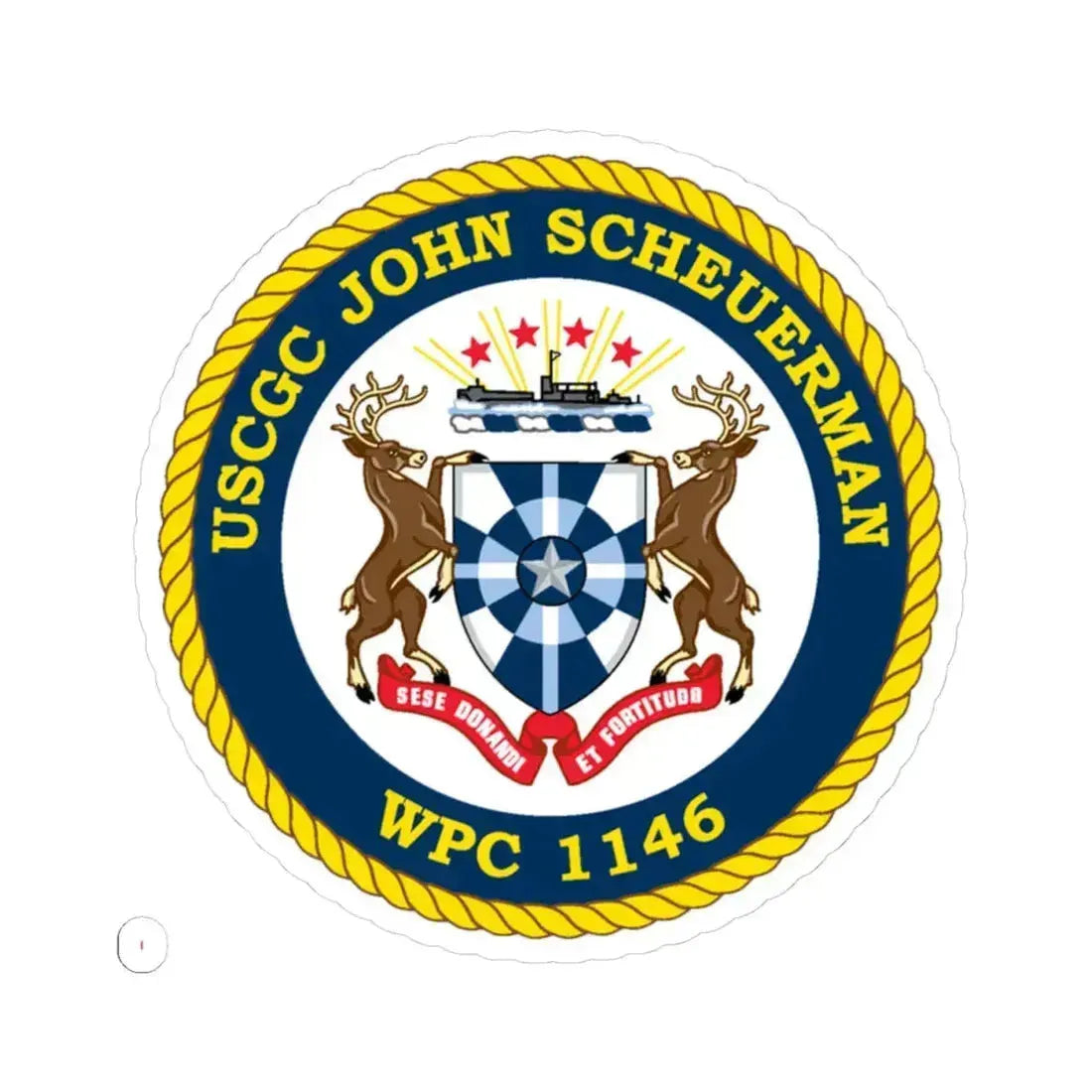 UUSCGC John Scheuerman WPC 1146 (U.S. Coast Guard) STICKER Vinyl Kiss-Cut Decal 4 Inch White - The Sticker Space