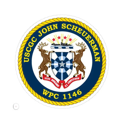 UUSCGC John Scheuerman WPC 1146 (U.S. Coast Guard) STICKER Vinyl Kiss-Cut Decal 6 Inch White - The Sticker Space