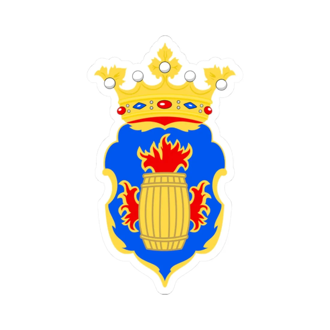 Uusikaarlepyy.vaakuna (Finland) (Coat of Arms) STICKER Vinyl Kiss-Cut Decal 2 Inch White - The Sticker Space