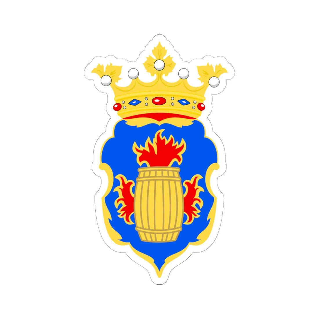 Uusikaarlepyy.vaakuna (Finland) (Coat of Arms) STICKER Vinyl Kiss-Cut Decal 6 Inch White - The Sticker Space