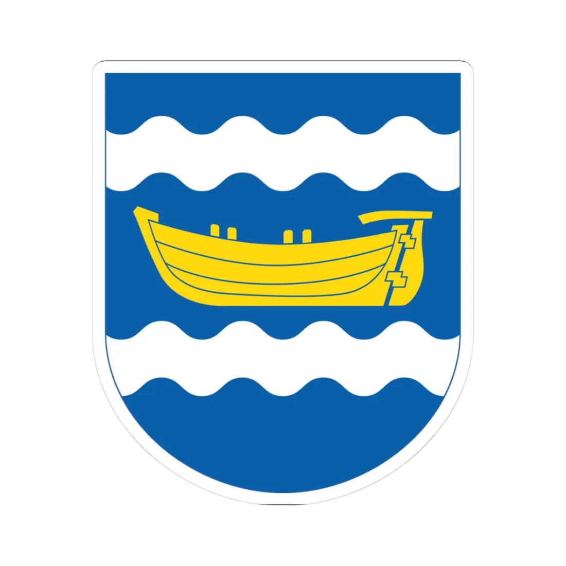 Uusimaa.vaakuna (Finland) (Coat of Arms) STICKER Vinyl Kiss-Cut Decal 3 Inch White - The Sticker Space