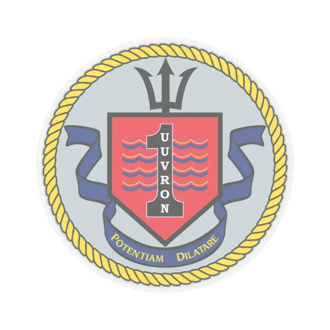 UUVRON 1 (U.S. Navy) STICKER Vinyl Kiss-Cut Decal 2 Inch Transparent - The Sticker Space