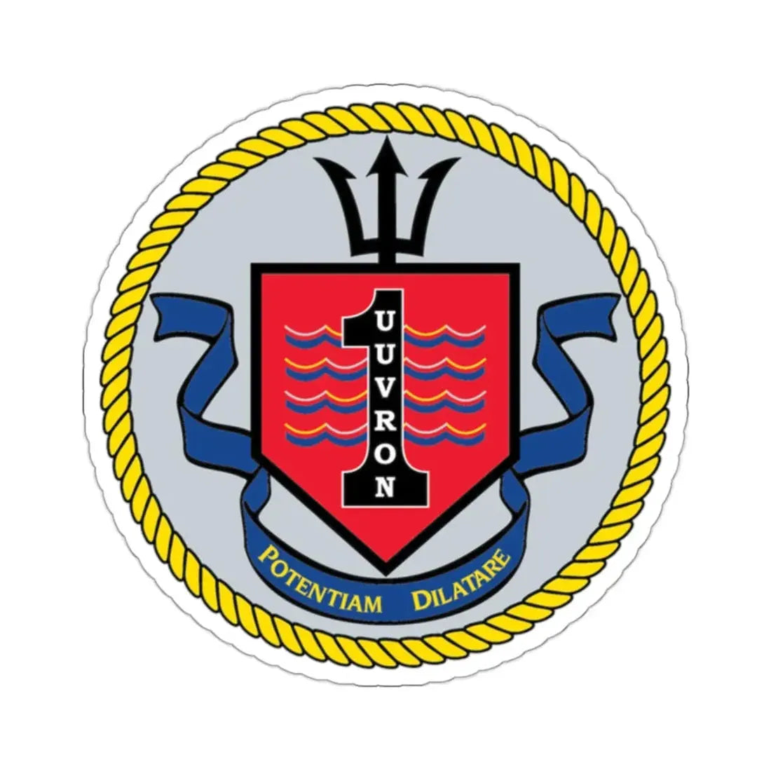 UUVRON 1 (U.S. Navy) STICKER Vinyl Kiss-Cut Decal 2 Inch White - The Sticker Space