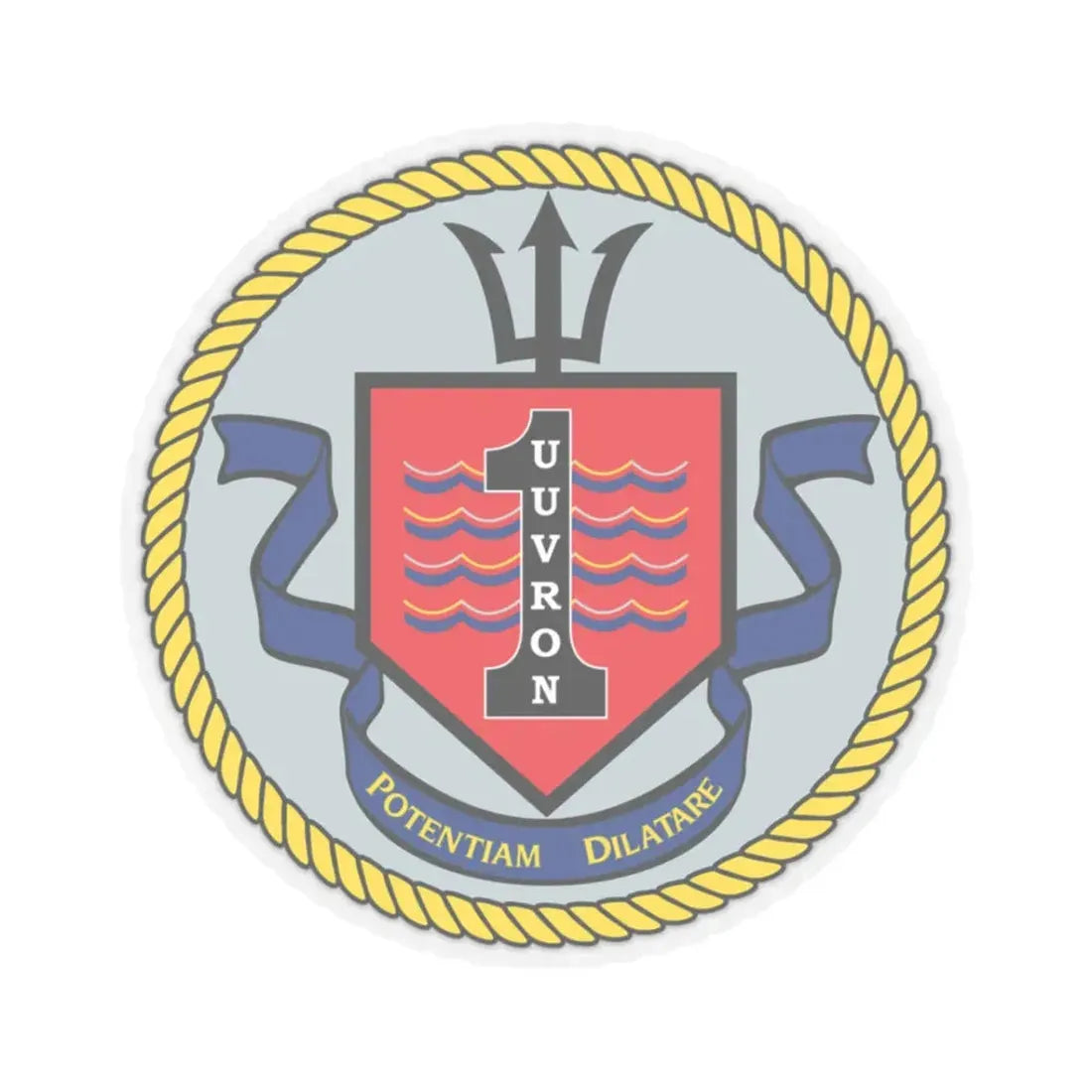 UUVRON 1 (U.S. Navy) STICKER Vinyl Kiss-Cut Decal 3 Inch Transparent - The Sticker Space