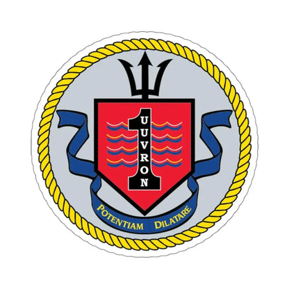 UUVRON 1 (U.S. Navy) STICKER Vinyl Kiss-Cut Decal 3 Inch White - The Sticker Space