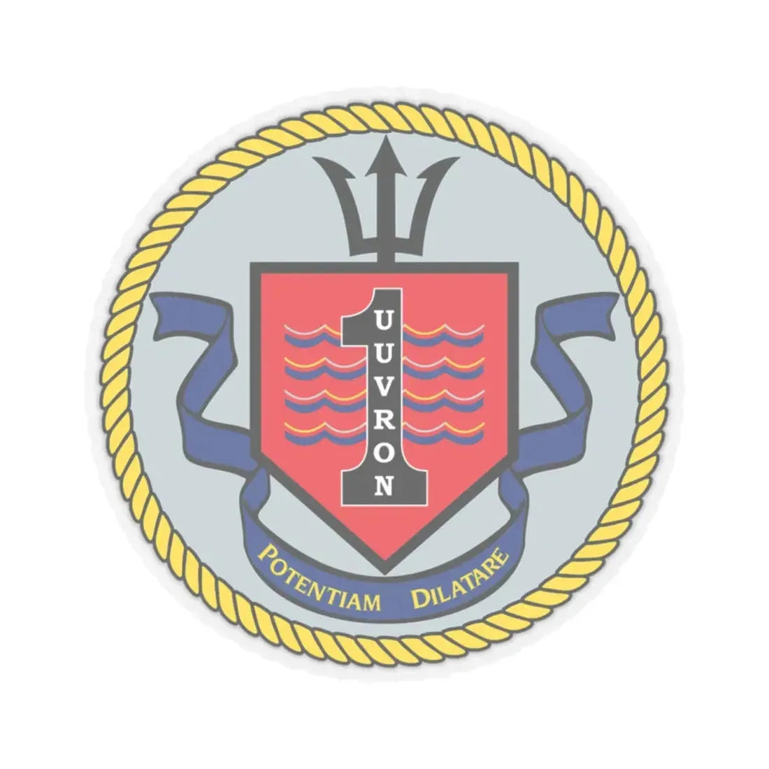 UUVRON 1 (U.S. Navy) STICKER Vinyl Kiss-Cut Decal 4 Inch Transparent - The Sticker Space