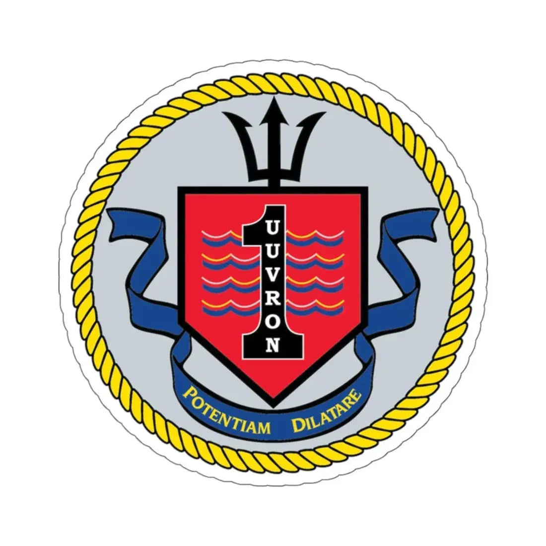 UUVRON 1 (U.S. Navy) STICKER Vinyl Kiss-Cut Decal 6 Inch White - The Sticker Space