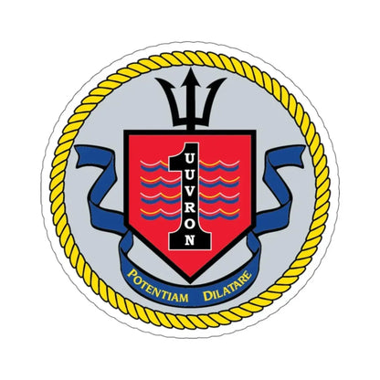 UUVRON 1 (U.S. Navy) STICKER Vinyl Kiss-Cut Decal 6 Inch White - The Sticker Space