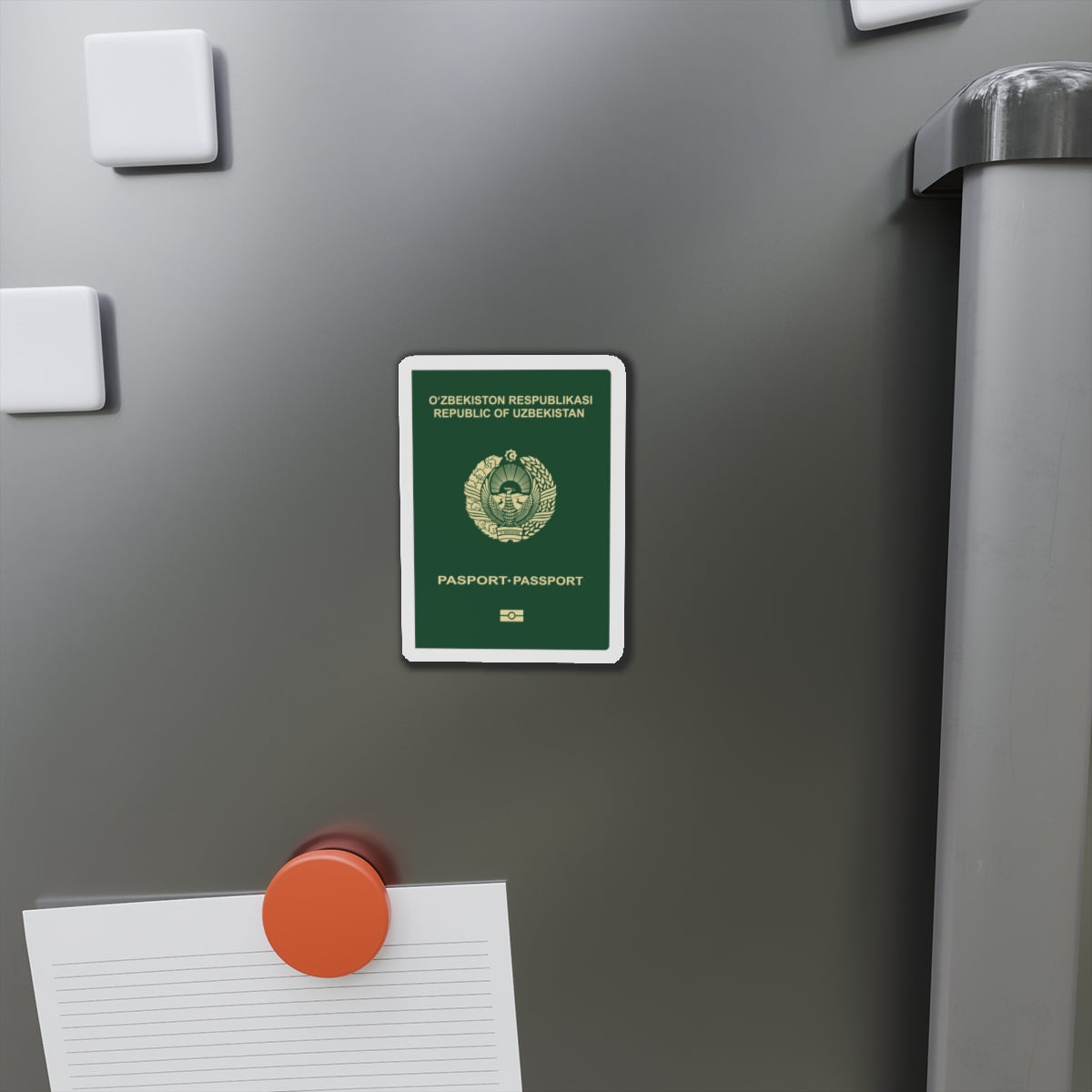 Uzbek Passport - Die-Cut Magnet-The Sticker Space