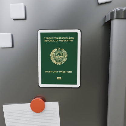 Uzbek Passport - Die-Cut Magnet-The Sticker Space