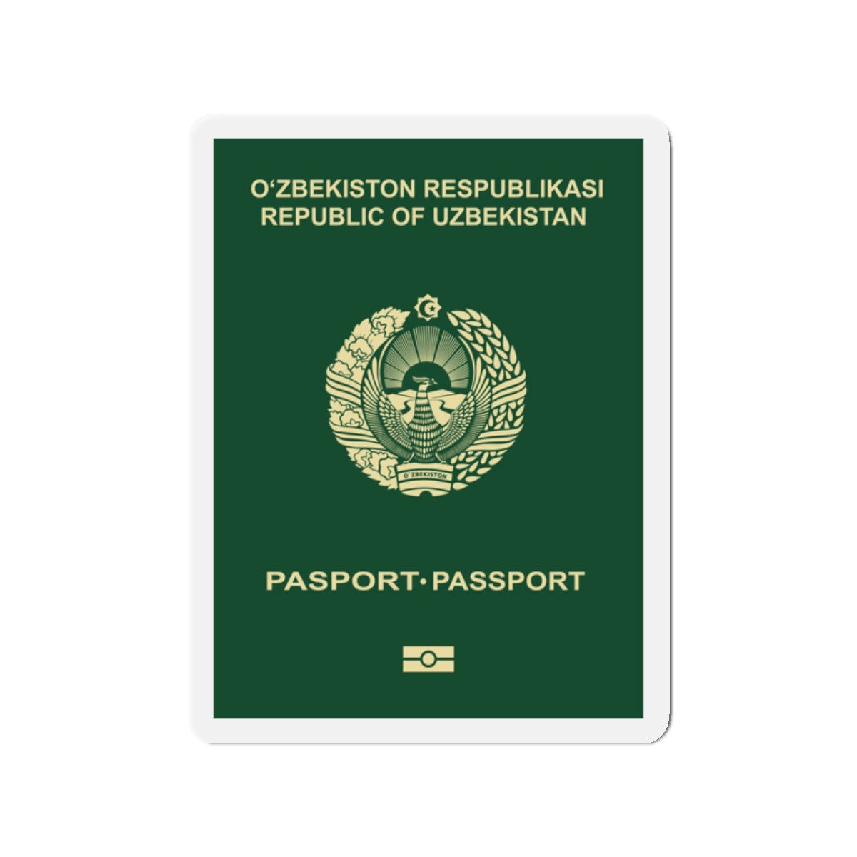Uzbek Passport - Die-Cut Magnet-2" x 2"-The Sticker Space