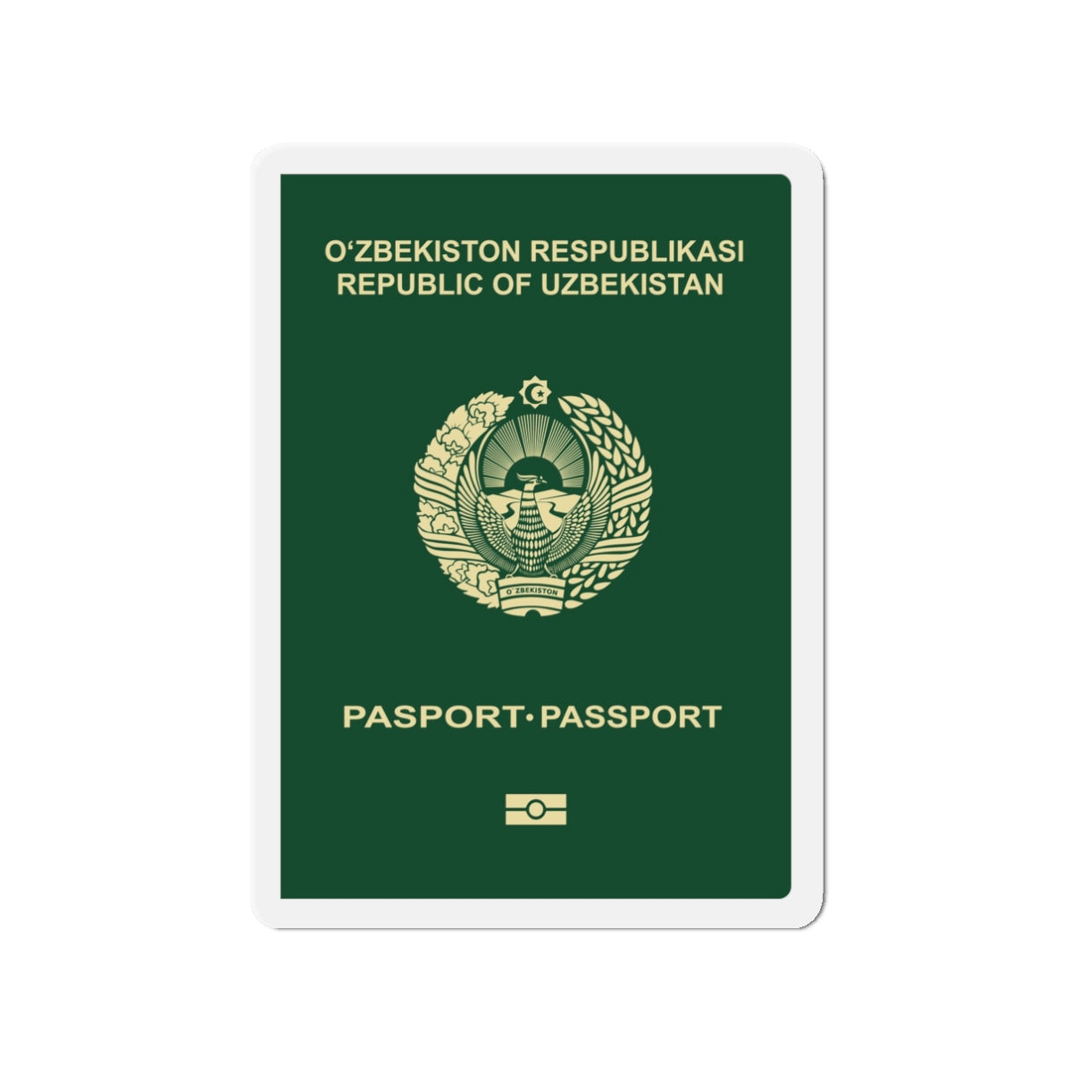Uzbek Passport - Die-Cut Magnet-3" x 3"-The Sticker Space