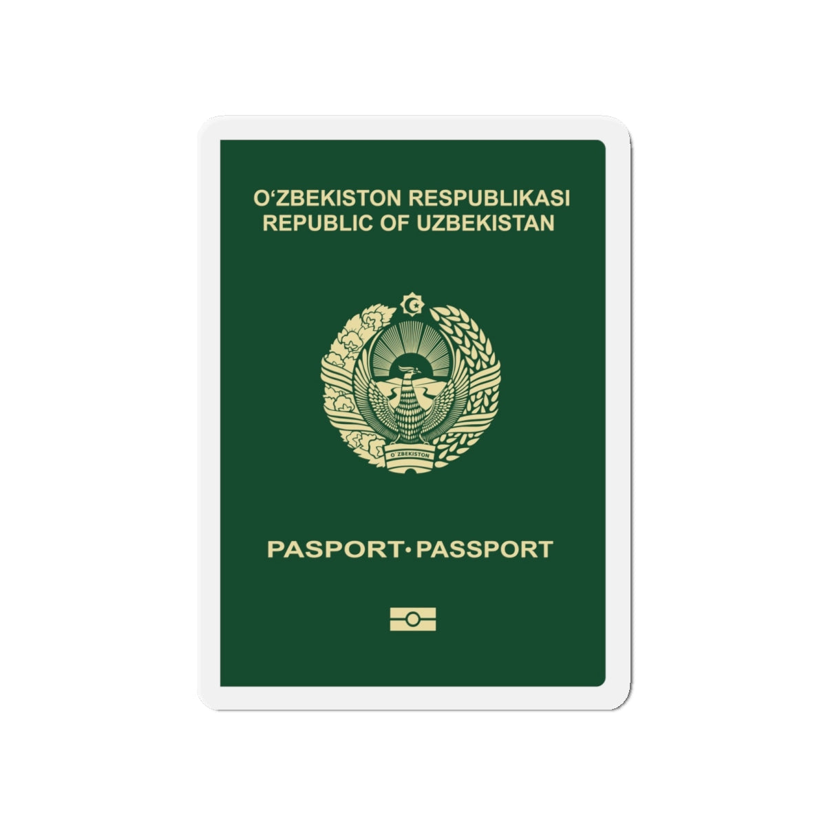 Uzbek Passport - Die-Cut Magnet-4" x 4"-The Sticker Space