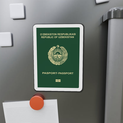 Uzbek Passport - Die-Cut Magnet-The Sticker Space