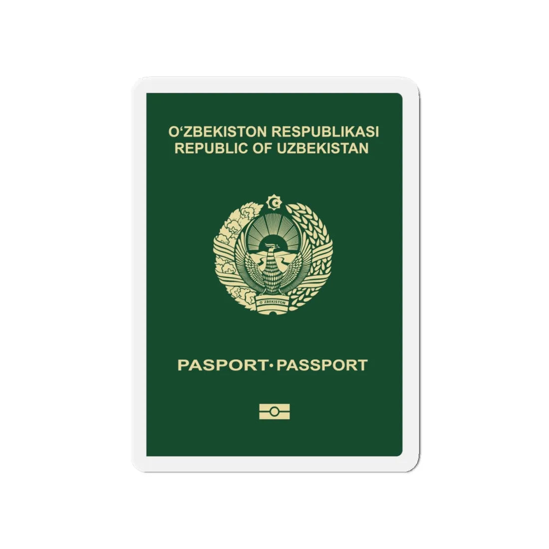 Uzbek Passport - Refrigerator Magnet 4 Inch - The Sticker Space