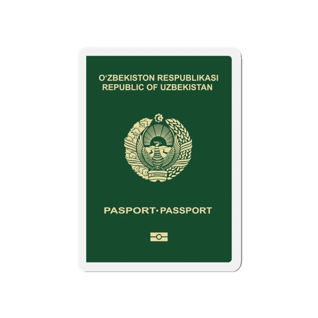Uzbek Passport - Refrigerator Magnet 5 Inch - The Sticker Space