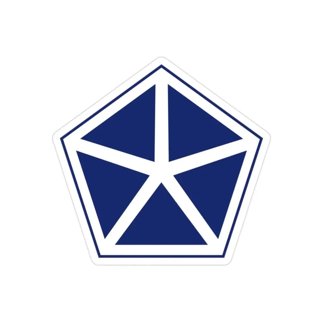 V Corps United States (U.S. Army) REVERSE PRINT Transparent Die-Cut STICKER 2 Inch Die-Cut Transparent - The Sticker Space