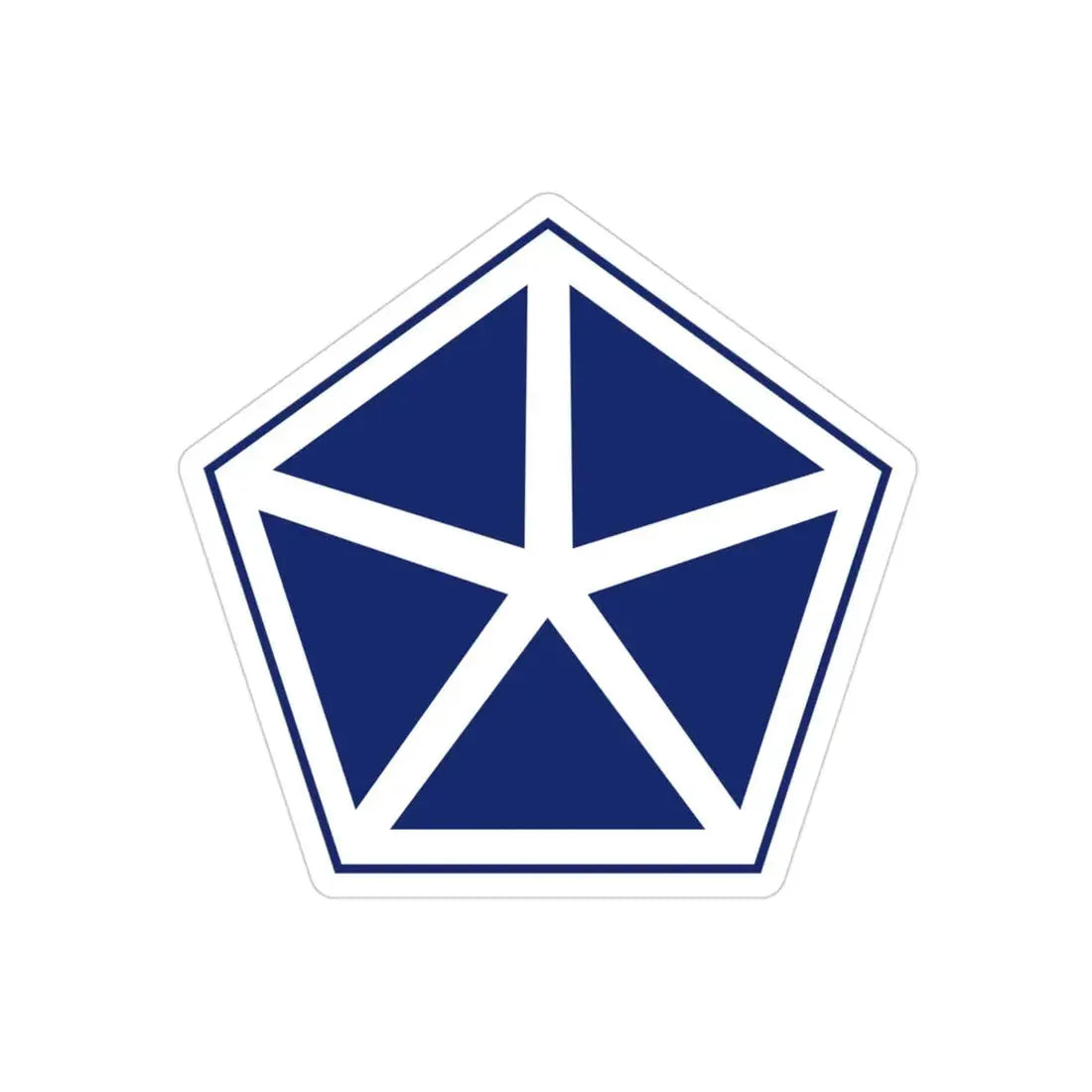 V Corps United States (U.S. Army) REVERSE PRINT Transparent Die-Cut STICKER 3 Inch Die-Cut Transparent - The Sticker Space