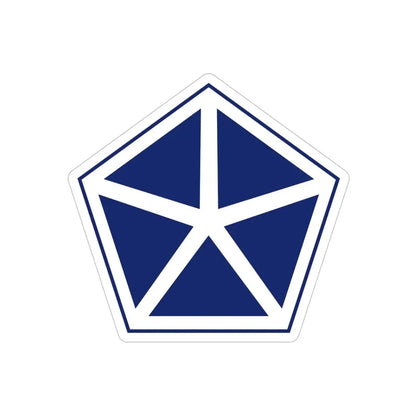 V Corps United States (U.S. Army) REVERSE PRINT Transparent Die-Cut STICKER 5 Inch Die-Cut Transparent - The Sticker Space