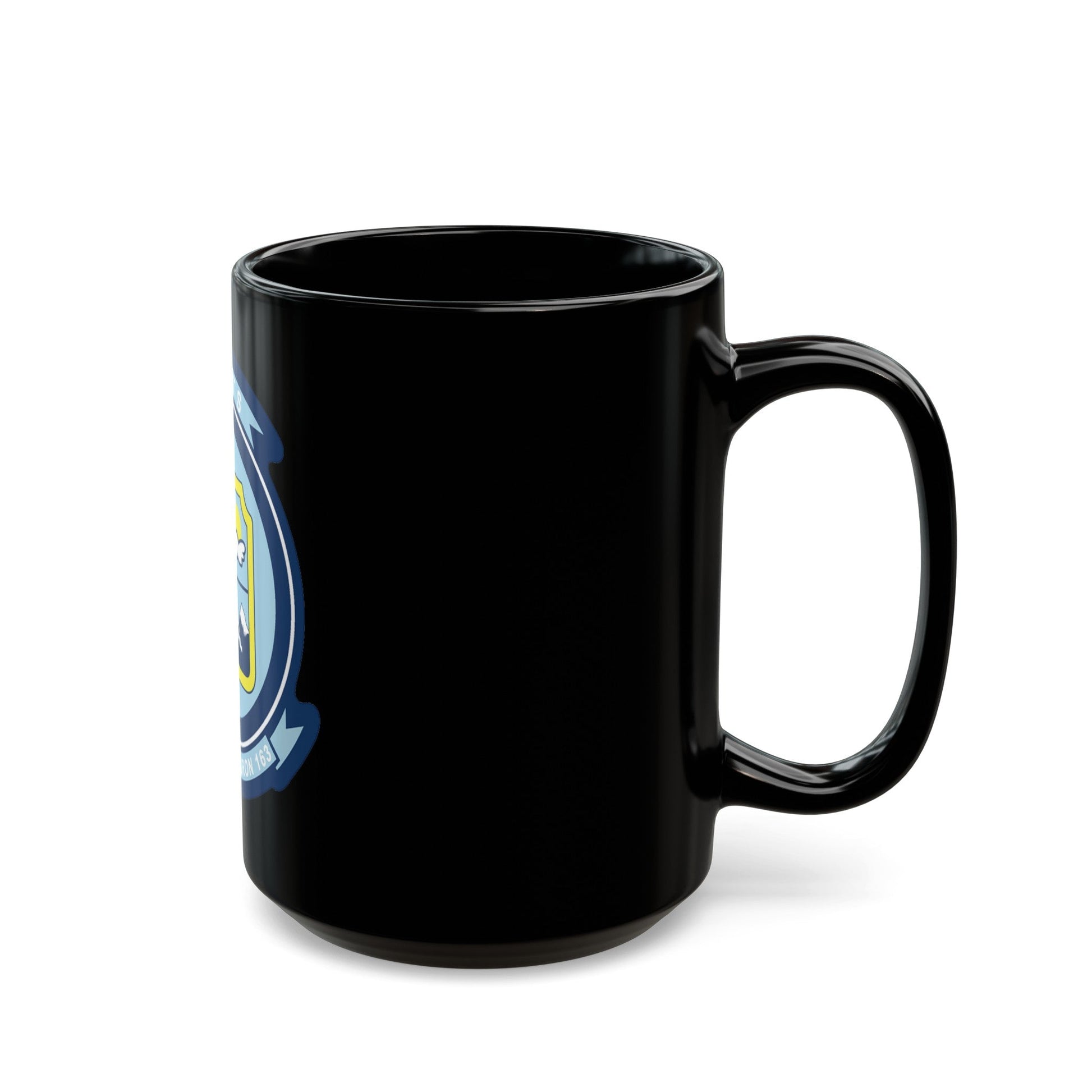 VA 163 SAINTS (U.S. Navy) Black Coffee Mug-The Sticker Space