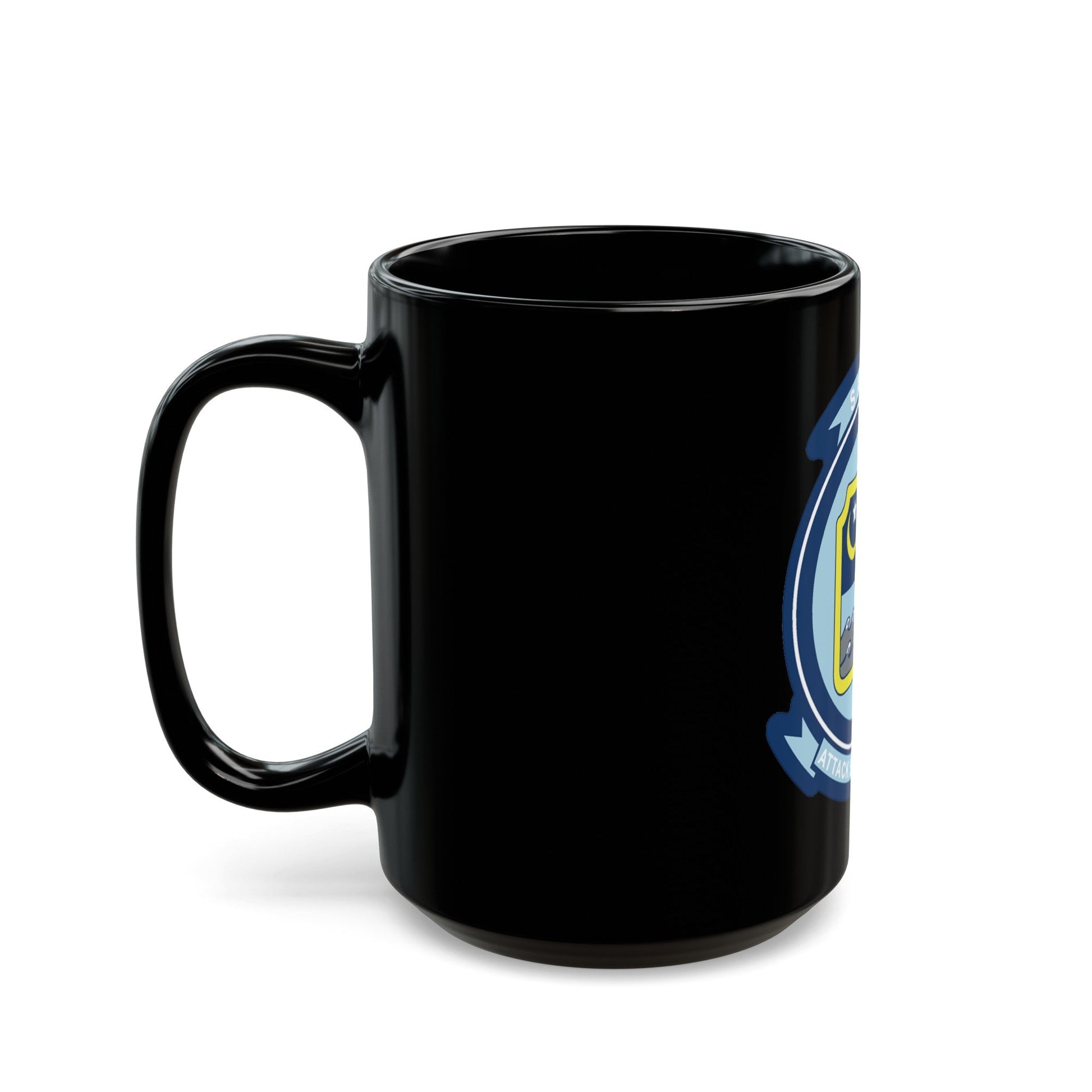 VA 163 SAINTS (U.S. Navy) Black Coffee Mug-The Sticker Space