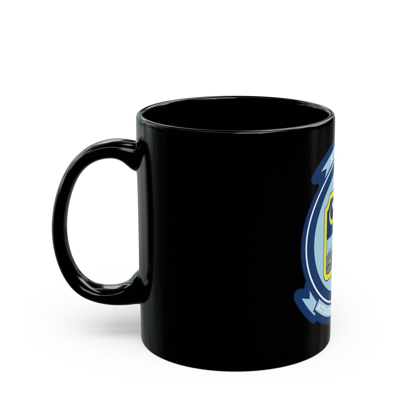 VA 163 SAINTS (U.S. Navy) Black Coffee Mug-The Sticker Space