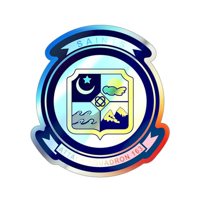 VA 163 SAINTS (U.S. Navy) Holographic STICKER Die-Cut Vinyl Decal 4 Inch Holographic - The Sticker Space