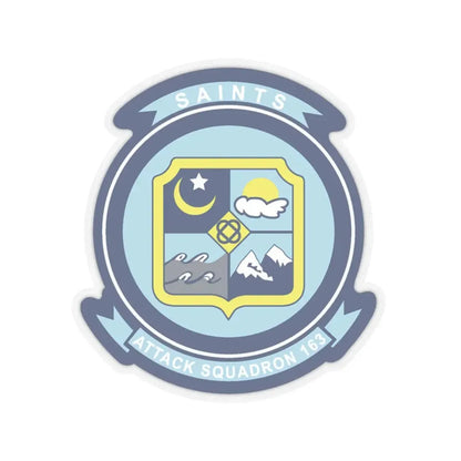 VA 163 SAINTS (U.S. Navy) STICKER Vinyl Kiss-Cut Decal 3 Inch Transparent - The Sticker Space