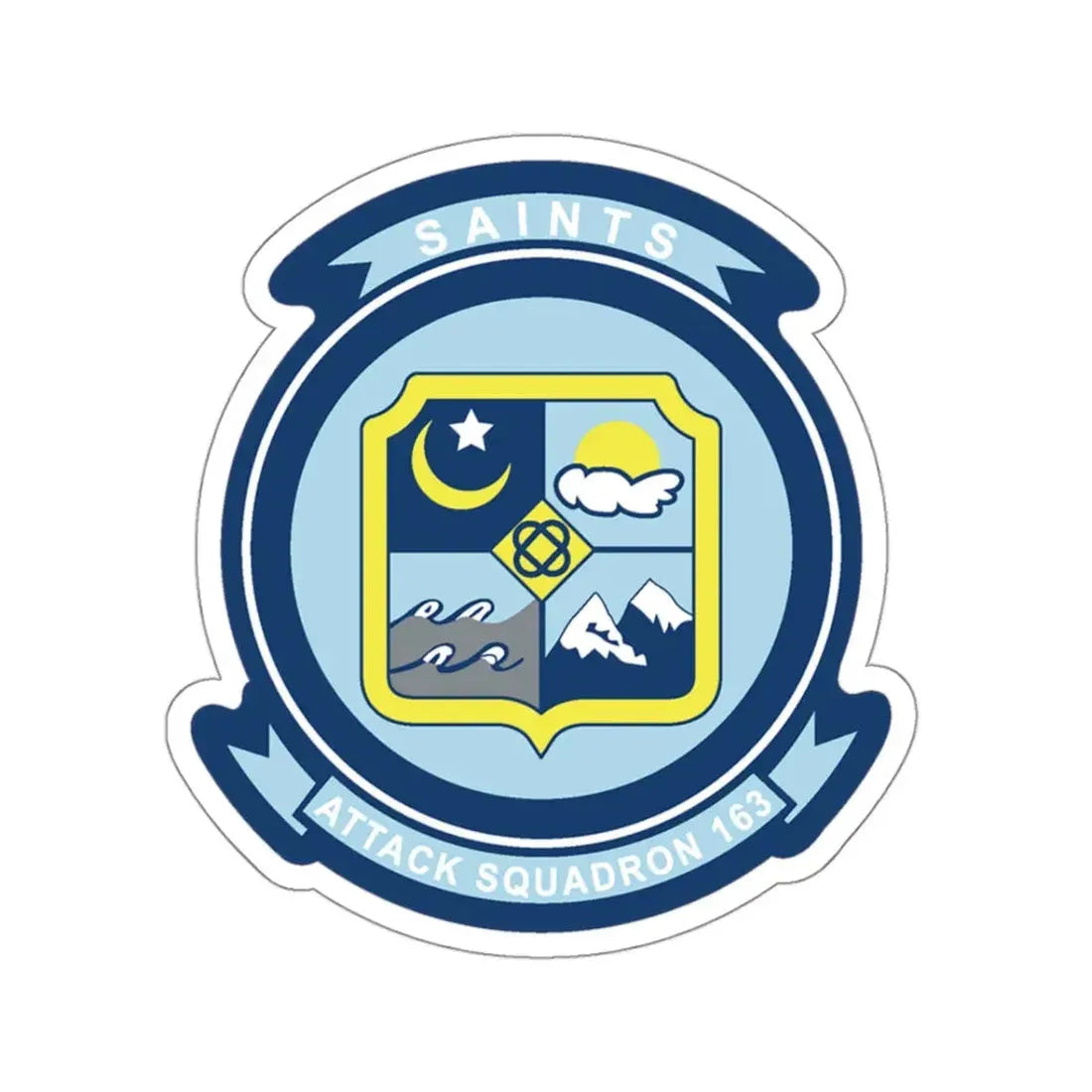 VA 163 SAINTS (U.S. Navy) STICKER Vinyl Kiss-Cut Decal 3 Inch White - The Sticker Space