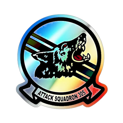 VA 305 Attack Squadron 305 (U.S. Navy) Holographic STICKER Die-Cut Vinyl Decal 3 Inch Holographic - The Sticker Space