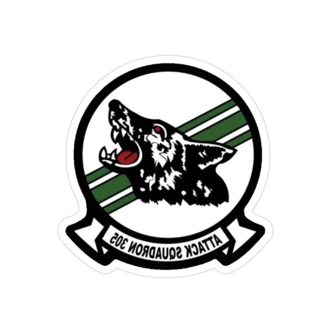 VA 305 Attack Squadron 305 (U.S. Navy) REVERSE PRINT Transparent Die-Cut STICKER 2 Inch Die-Cut Transparent - The Sticker Space