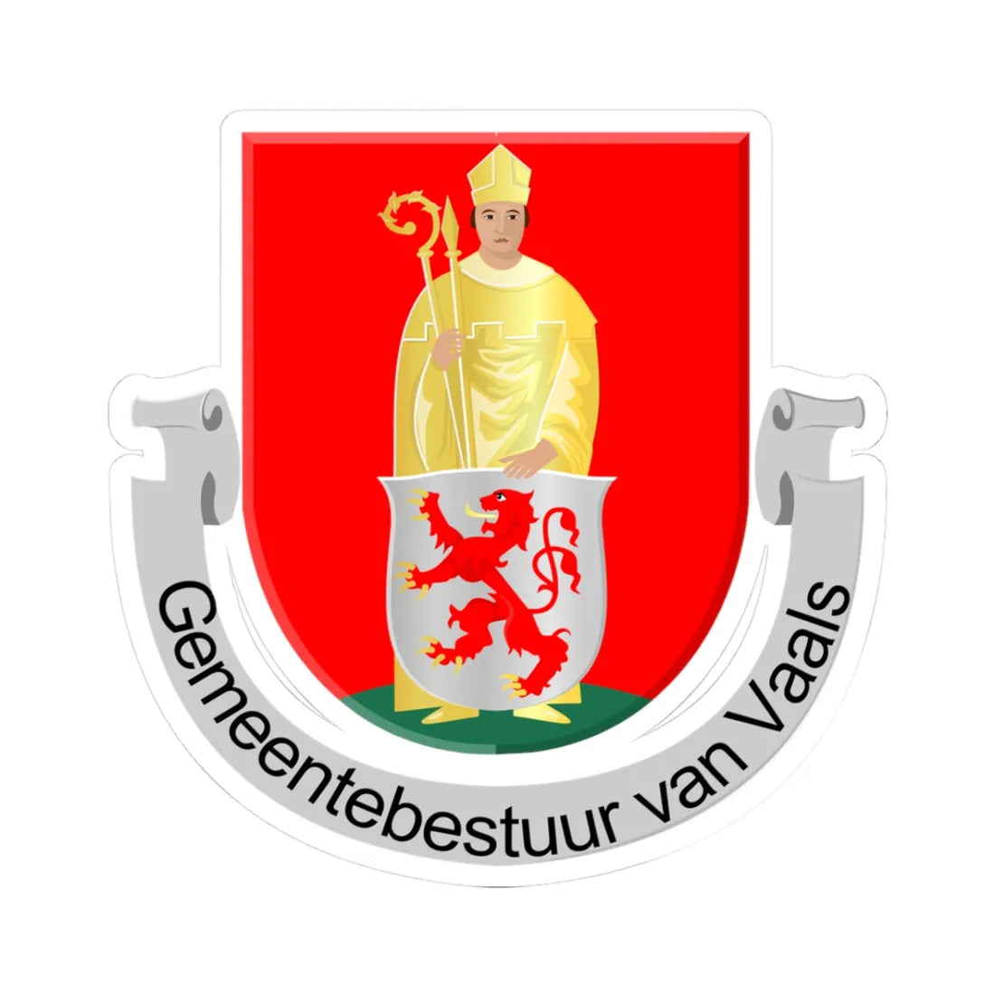 Vaals wapen (Netherlands) (Coat of Arms) STICKER Vinyl Kiss-Cut Decal 3 Inch White - The Sticker Space