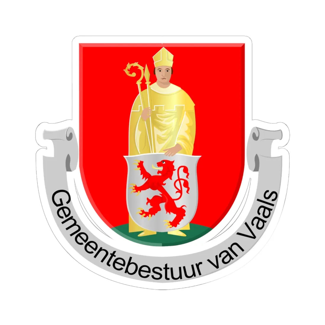 Vaals wapen (Netherlands) (Coat of Arms) STICKER Vinyl Kiss-Cut Decal 6 Inch White - The Sticker Space