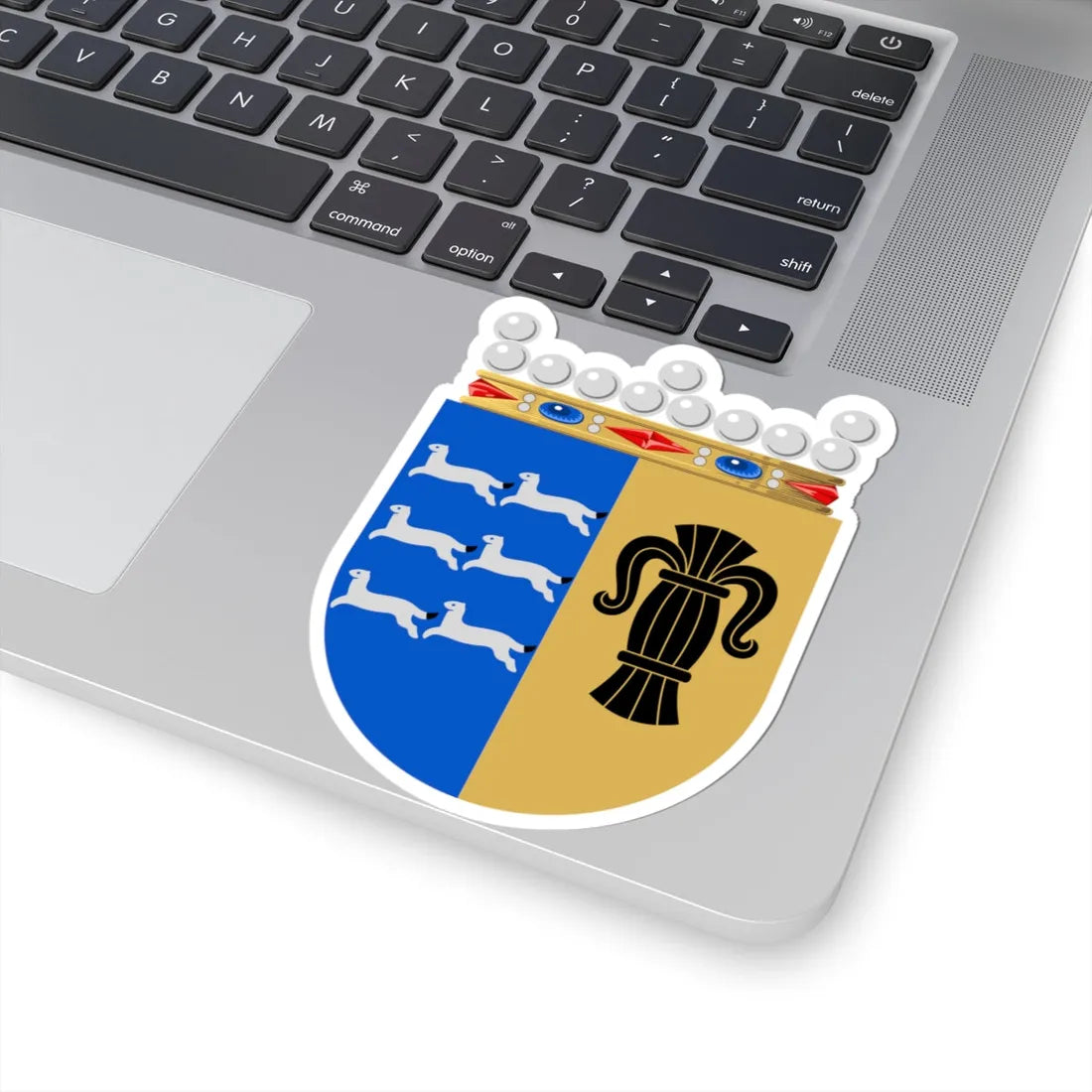 Vaasan lääni.vaakuna (Finland) (Coat of Arms) STICKER Vinyl Kiss-Cut Decal - The Sticker Space