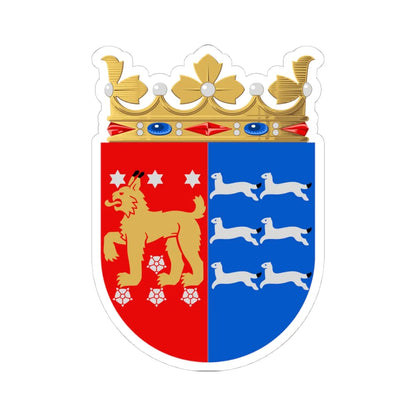 Vaasan lääni.vaakuna.old (Finland) (Coat of Arms) STICKER Vinyl Kiss-Cut Decal 4 Inch White - The Sticker Space