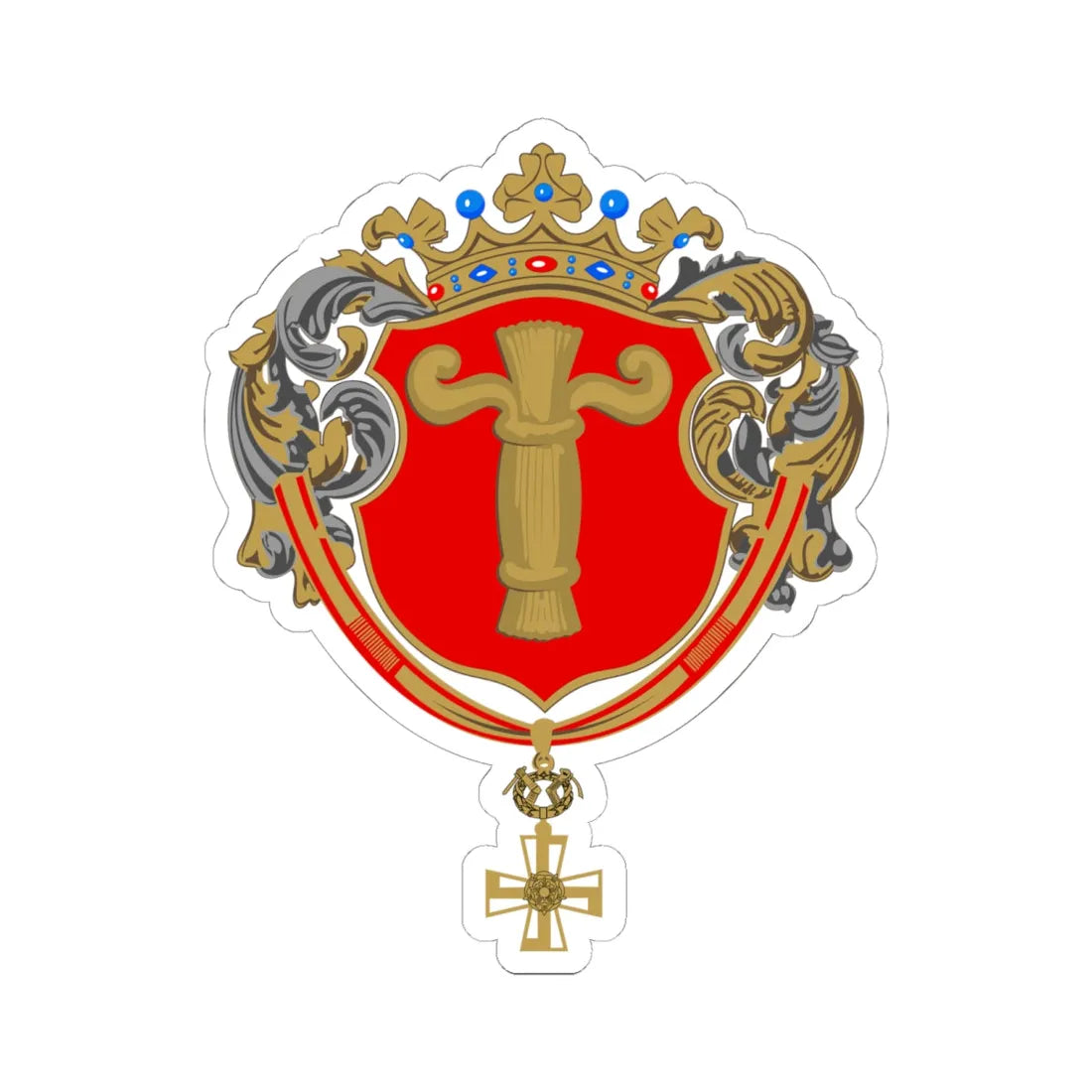 Vaasa.vaakuna (Finland) (Coat of Arms) STICKER Vinyl Kiss-Cut Decal 6 Inch White - The Sticker Space