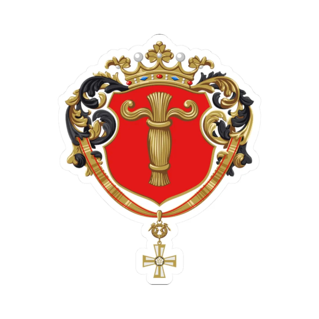 Vaasa.vaakuna2 (Finland) (Coat of Arms) STICKER Vinyl Kiss-Cut Decal 2 Inch White - The Sticker Space