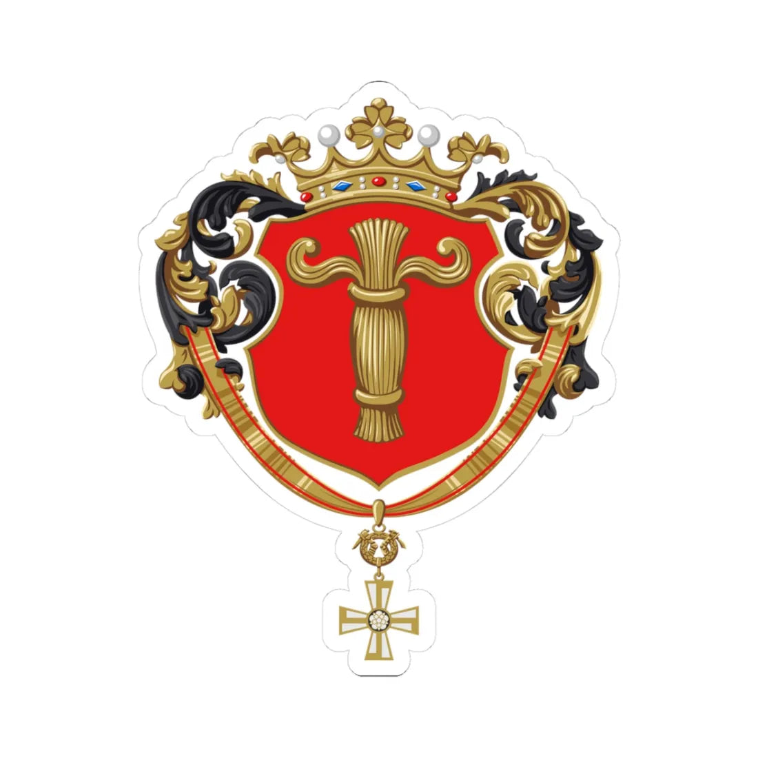 Vaasa.vaakuna2 (Finland) (Coat of Arms) STICKER Vinyl Kiss-Cut Decal 3 Inch White - The Sticker Space