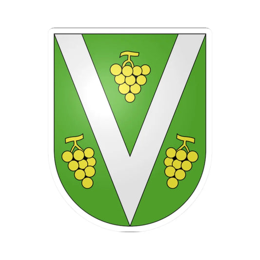 Vacallo-coat of arms (Switzerland) (Coat of Arms) STICKER Vinyl Kiss-Cut Decal 2 Inch White - The Sticker Space